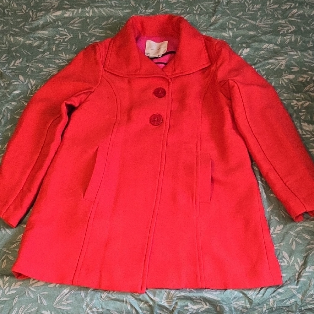 Anthropologie Red Coat